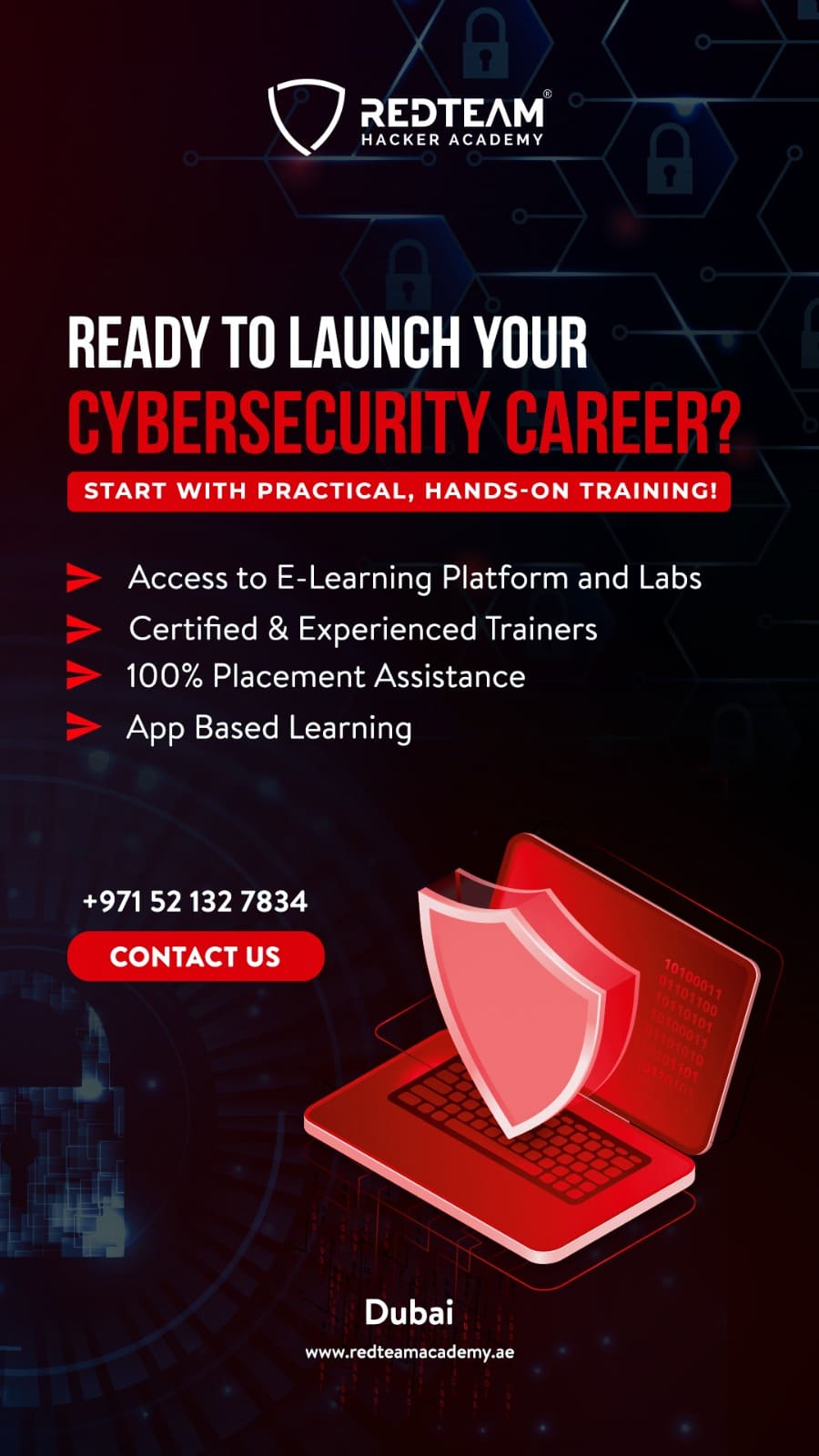 Cybersecurity course ad copy